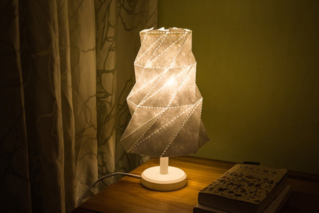 origami lamp shade launches on kickstarter lampshade4