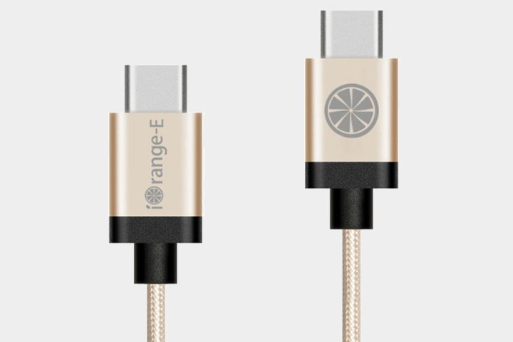 A close-up look of a USB-C cable.