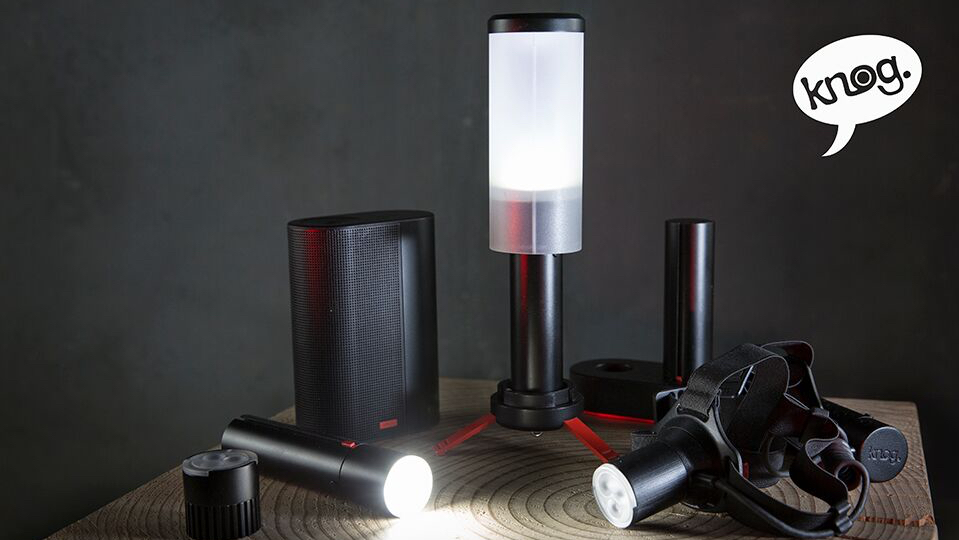 knog interchangeable battery light lantern speaker pwr