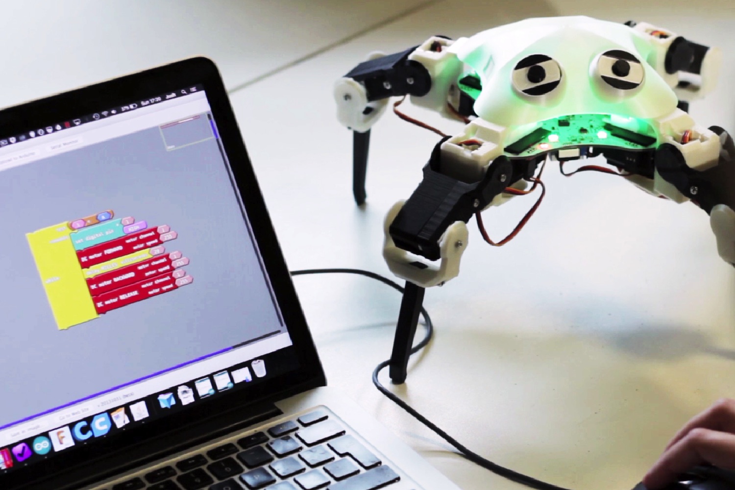 quadbot robot kickstarter image 6 and coding