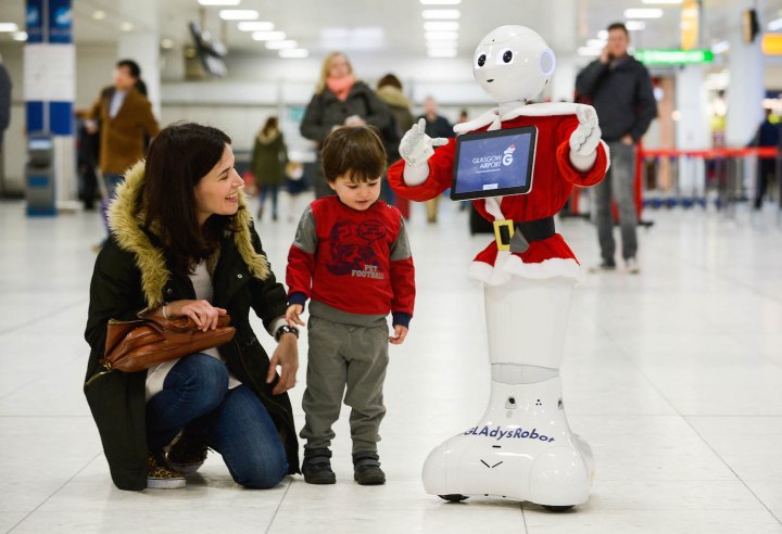 glasgow airport robot gladys