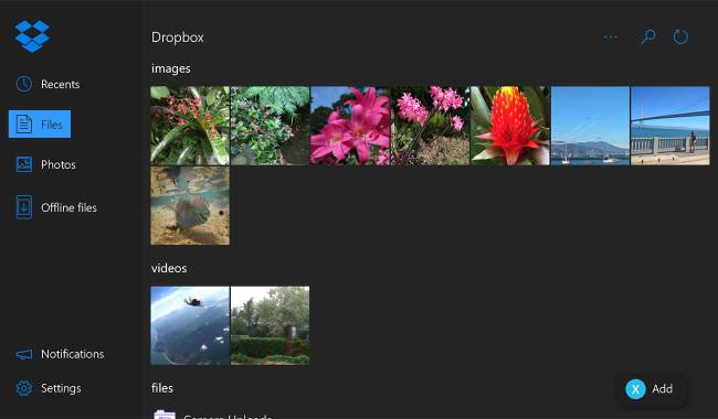 dropbox universal windows app now available for xbox one