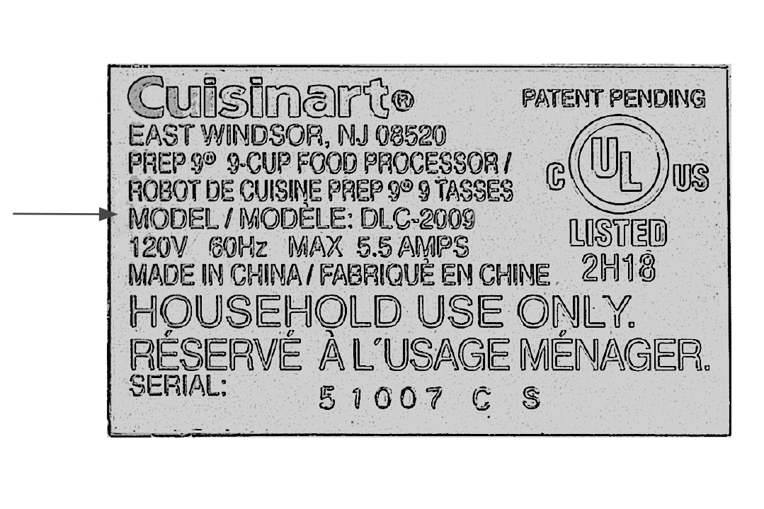 cuisinart food processor recall stamp