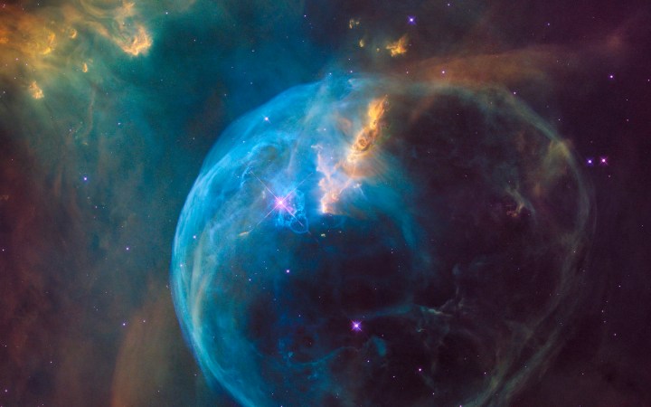 hubble our place in soace the bubble nebula