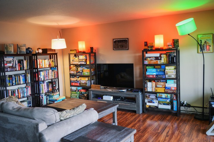 smart apartment living room lights