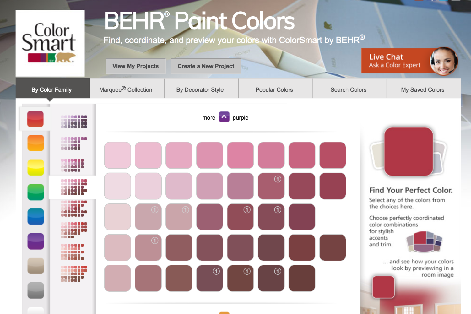 best tools to help you pick out paint colors for your walls behr color smart tool swatches