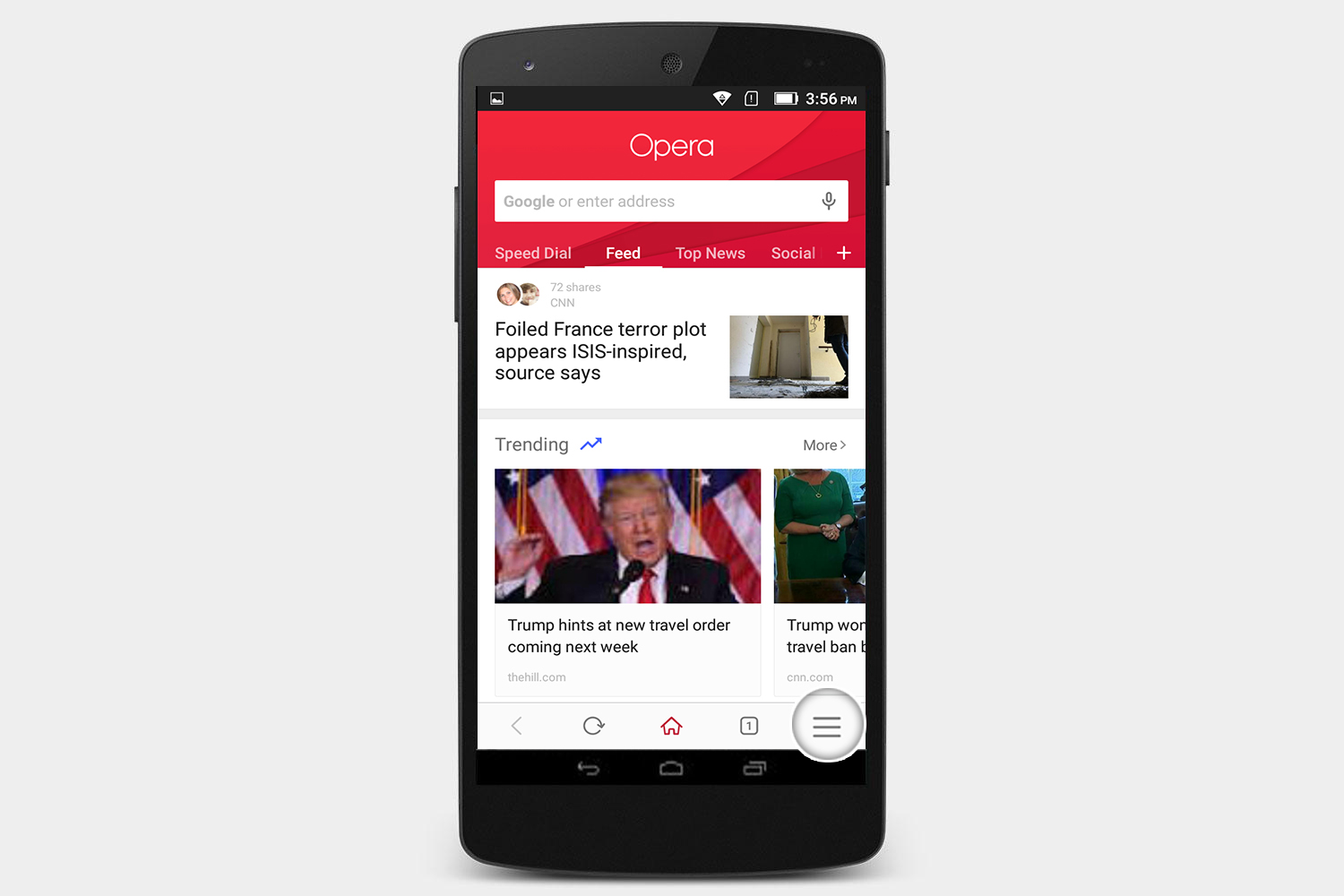opera clear browsing data android