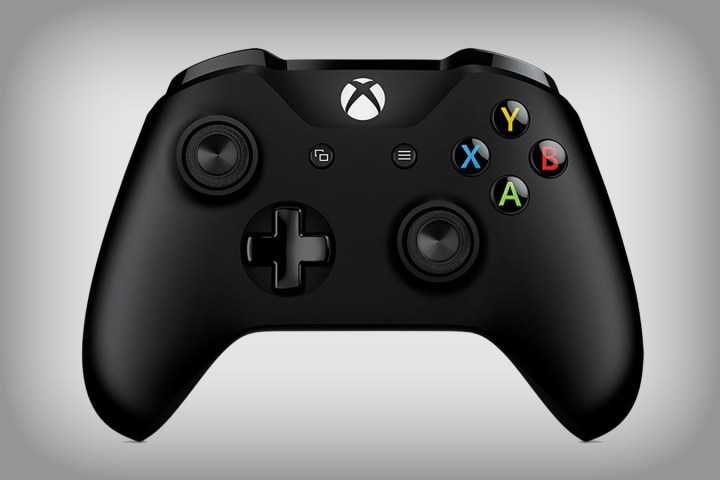 Xbox One black wireless controller.