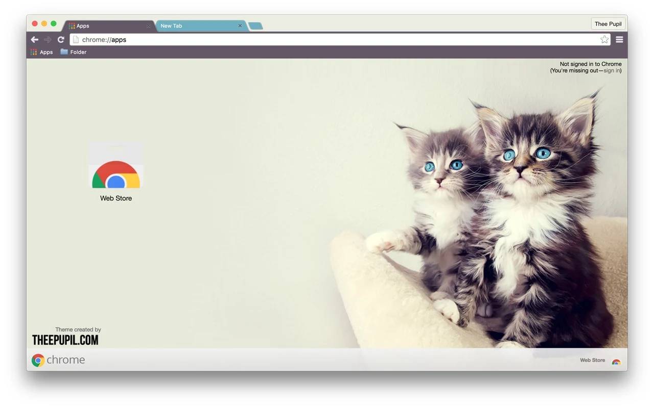 Kittens Chrome theme.
