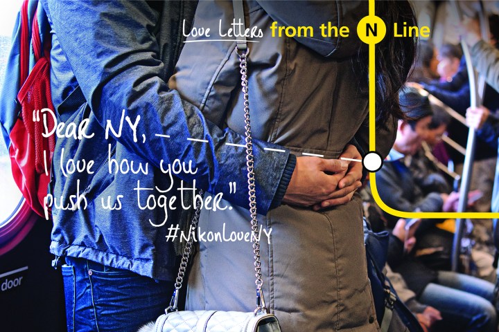 nikon love letters n line campaign nik 170100z loveletters subwaycouple