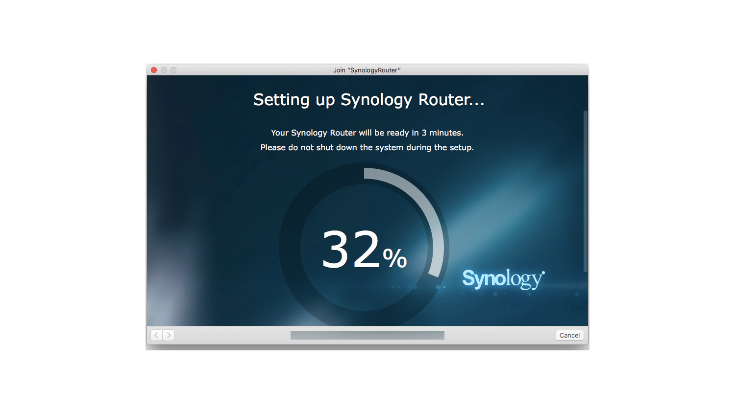 synology rt2600ac review router setup screen