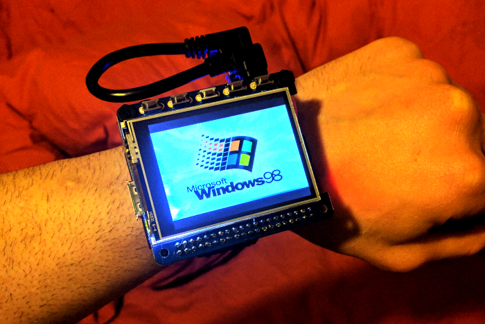 windows 98 raspberry pi wearable smart watch