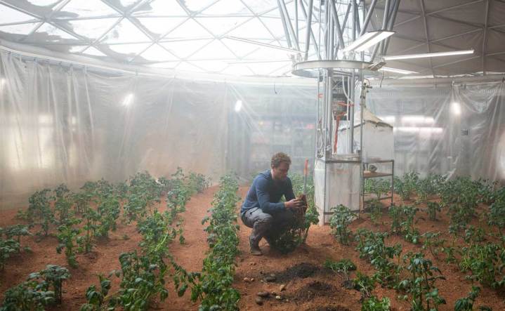 Matt Damon sciences in The Martian.