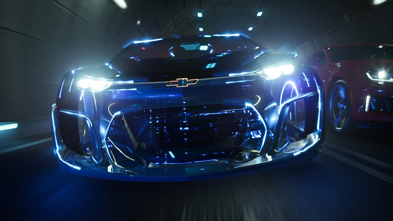 epic games unreal engine 4 powers new chevrolet car customizer shot 05 final tunnel in