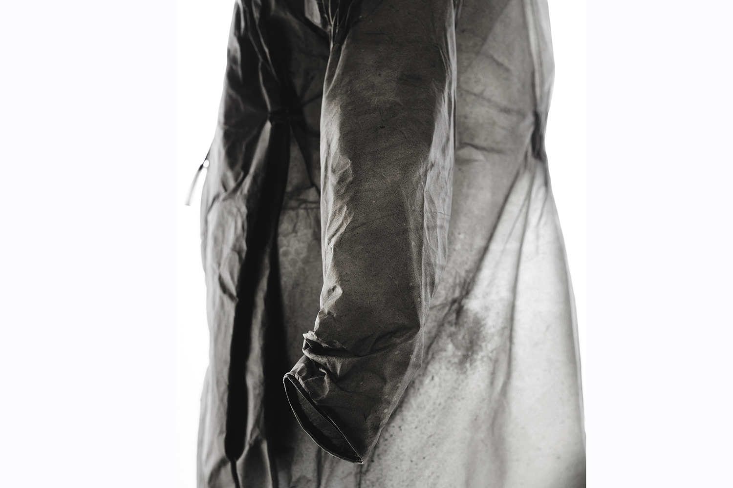 colorful transparent leather cowskin ecco apparition  coat soft black detail 3