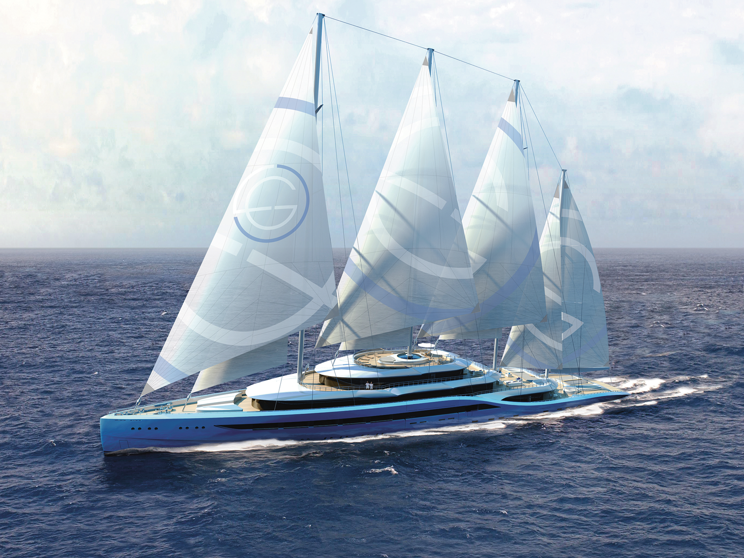 futureyachts superyachts 2025 boat international  atlas superyacht concept aerial sailing view