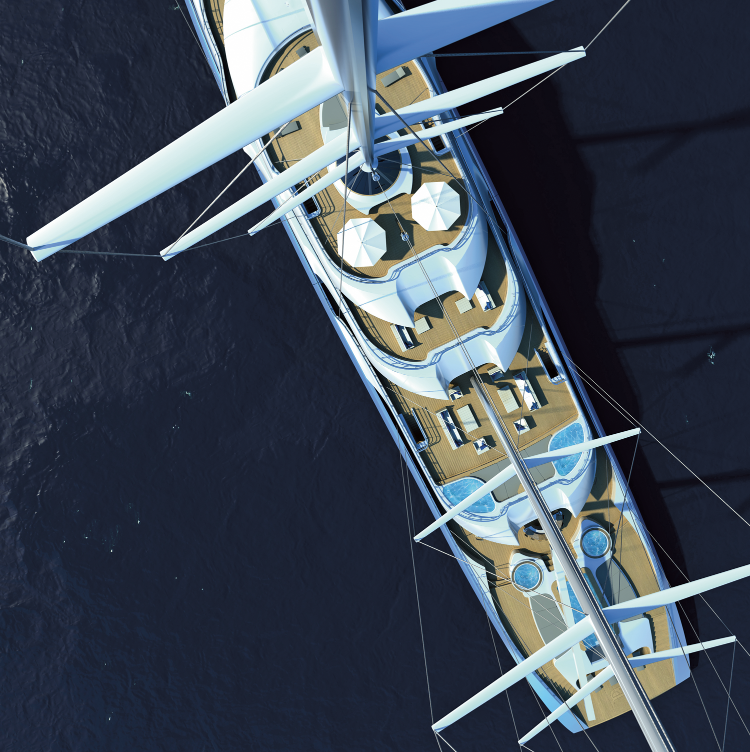 futureyachts superyachts 2025 boat international  atlas superyacht concept aerial view 02