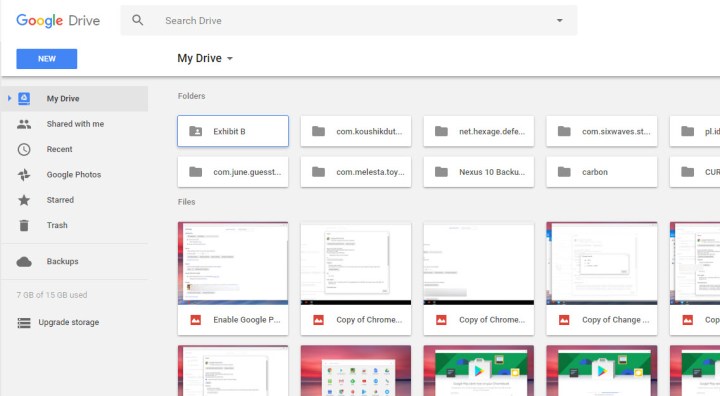 Screenshot che mostra l'interfaccia principale di Google Drive.