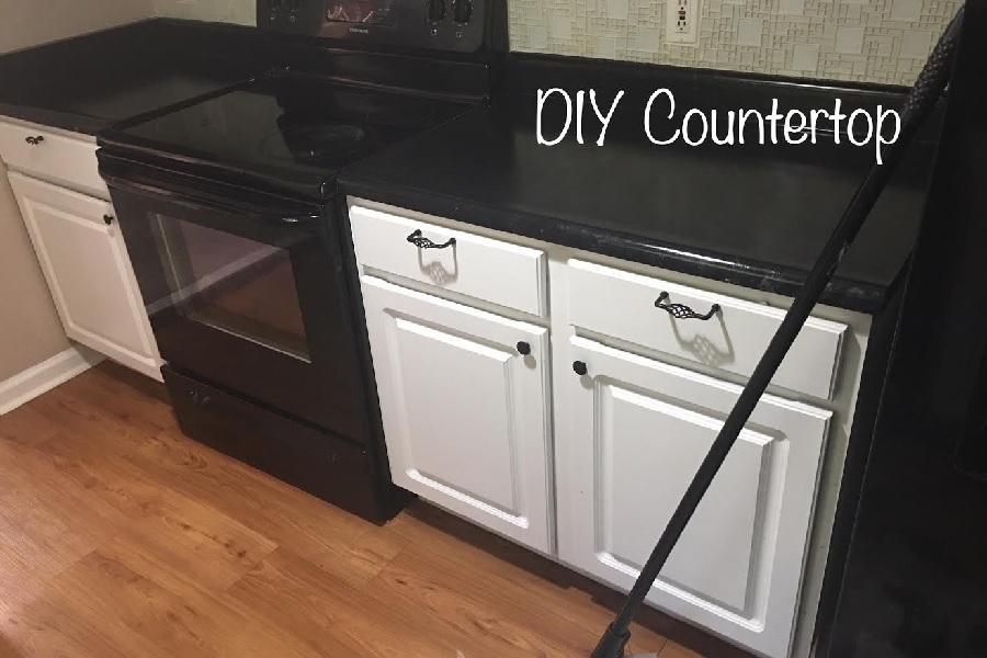 Diy Faux Marble Or Granite Counters, Painting Granite Countertops To Look Like Quartz