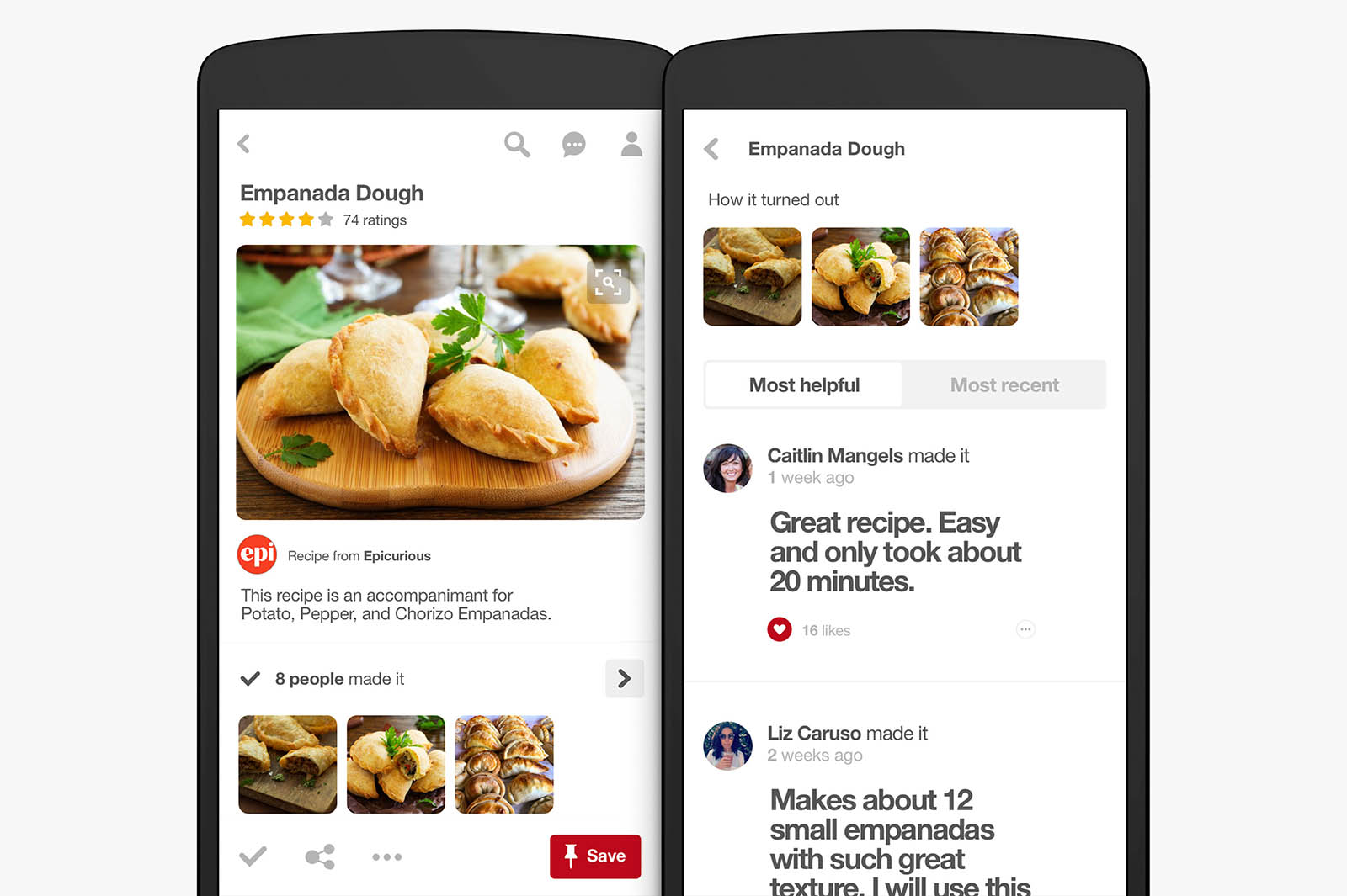 pinterest adds food search features reviews