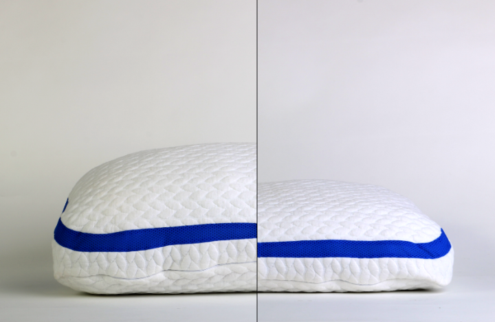 sleepsmart pillow side sleeper inflated vs deflated comparison