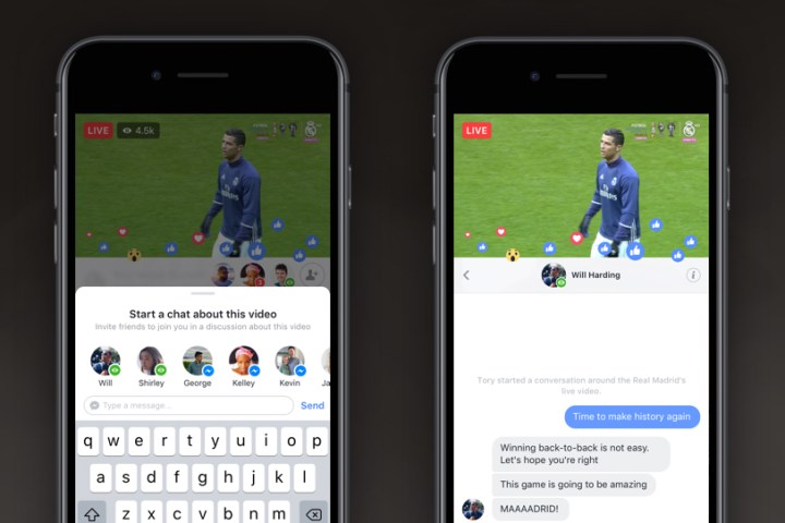 facebook live private chats shared streams start a chat  thread copy