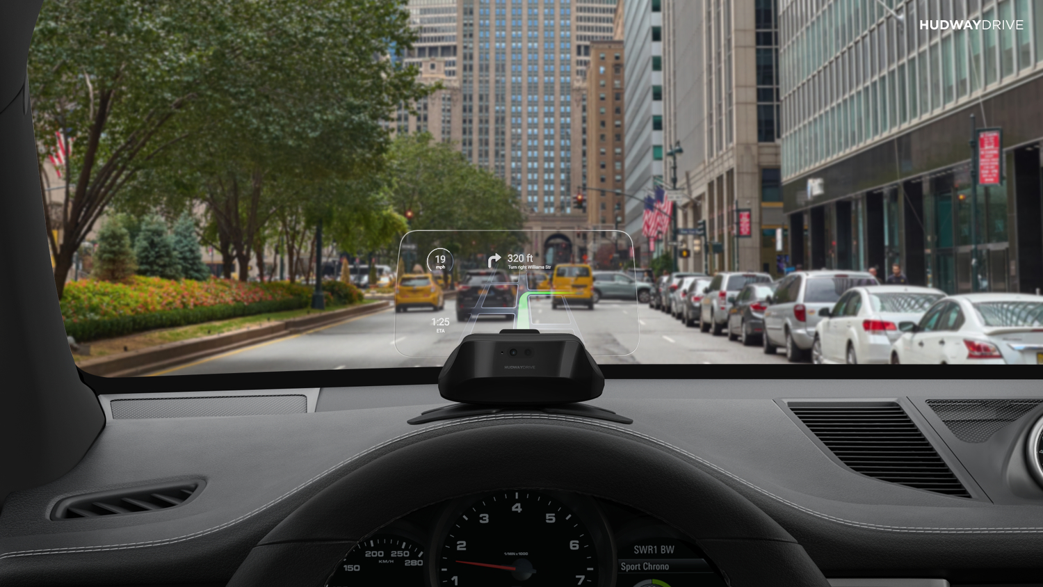 hudway drive heads up display hands on review city