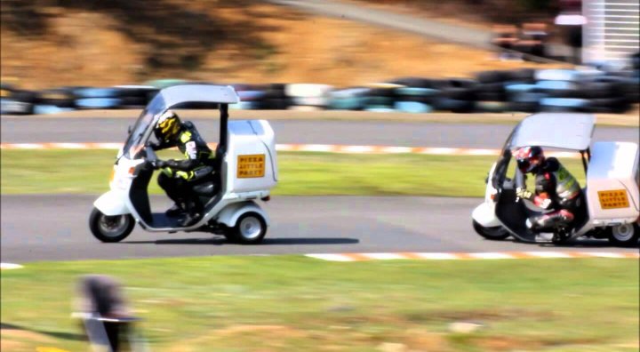 honda gyro pizza delivery race scooter