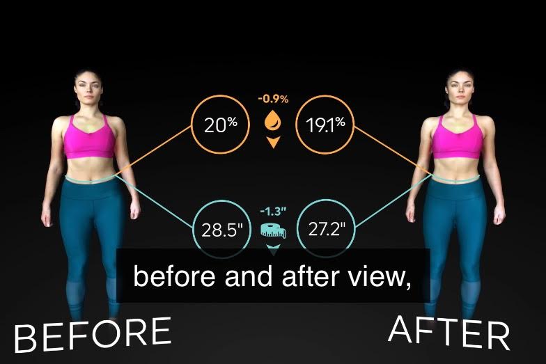 shapescale tells you where youre losing weight before and after