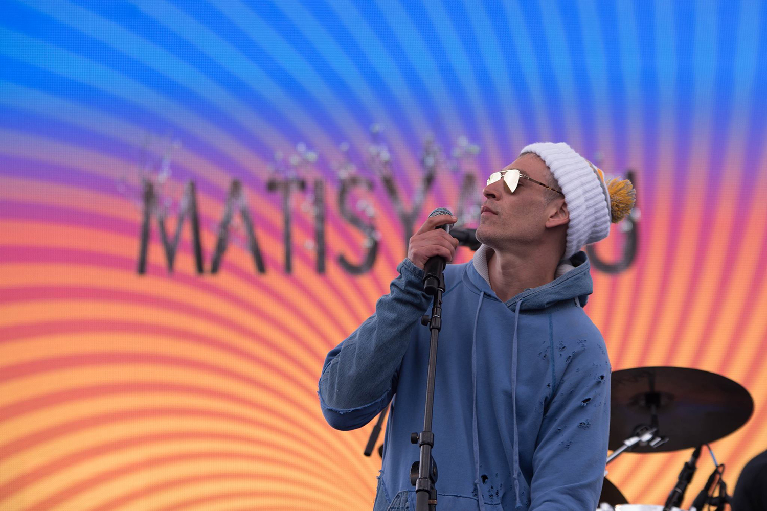 Matisyahu performing on stage