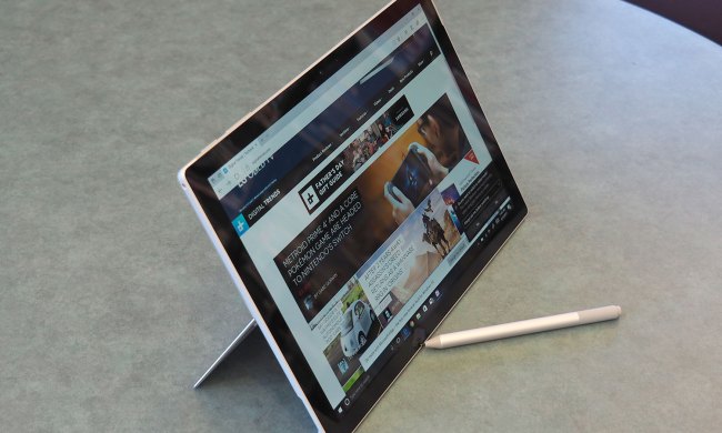 A 2017 Microsoft Surface Pro on a table.