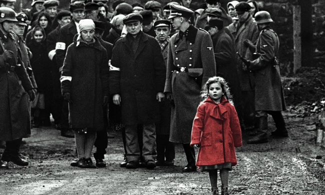The girl in the red coat in Schindler's List.