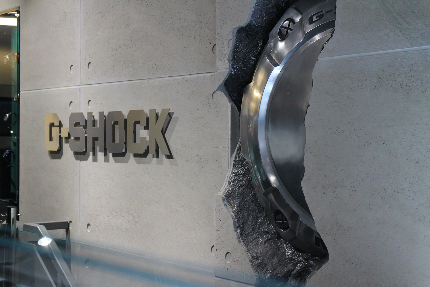 G Shock store sign wall