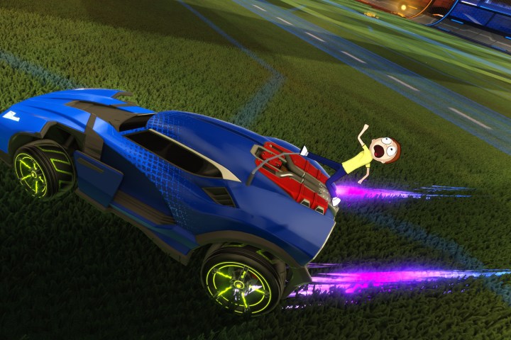 rocket league second anniversary rick and morty