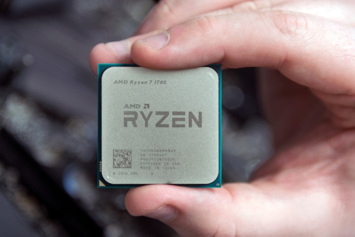AMD Ryzen CPU 1700 in hand