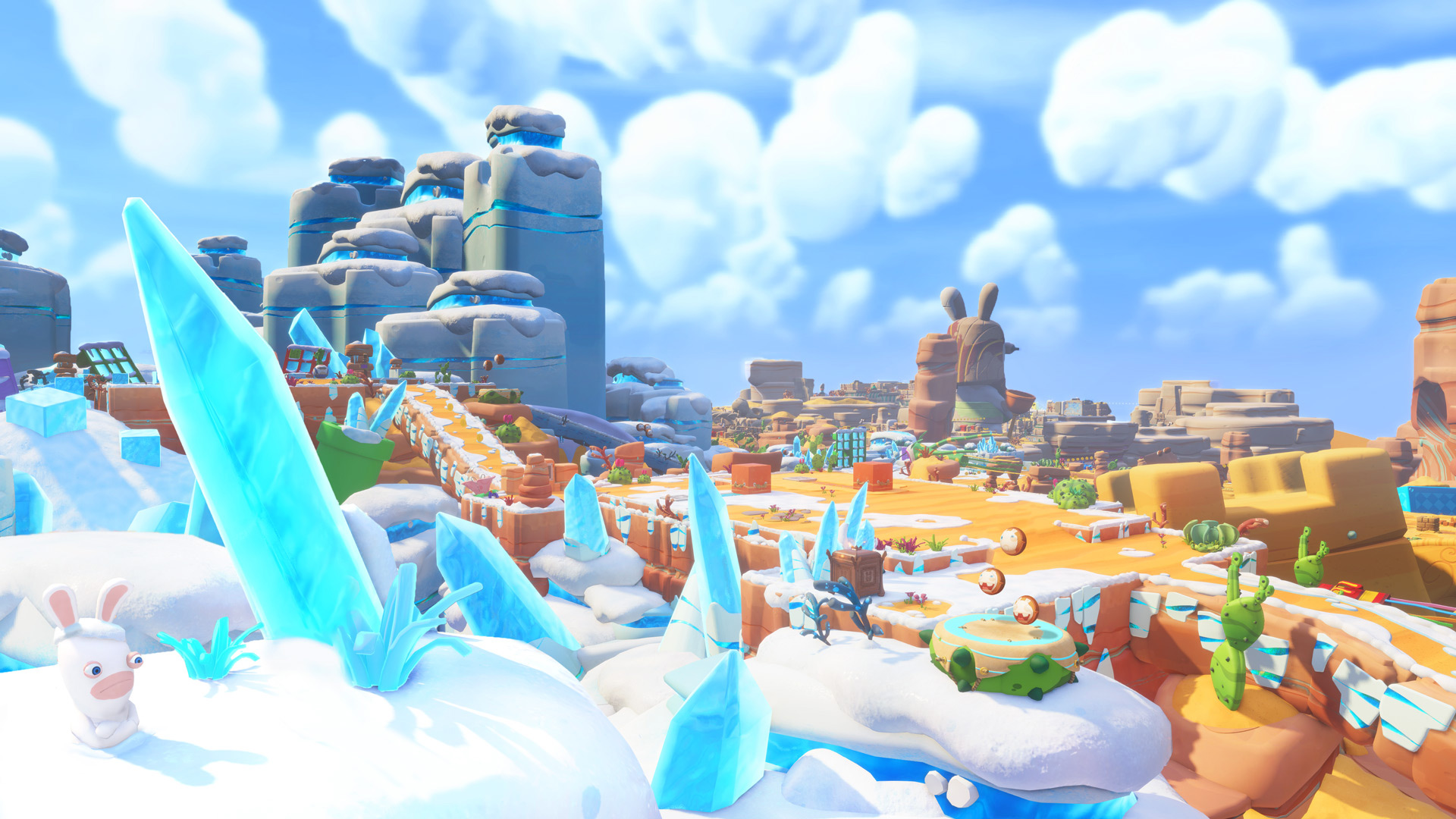 Overview of desert and snow environment — Mario + Rabbids Kingdom Battle