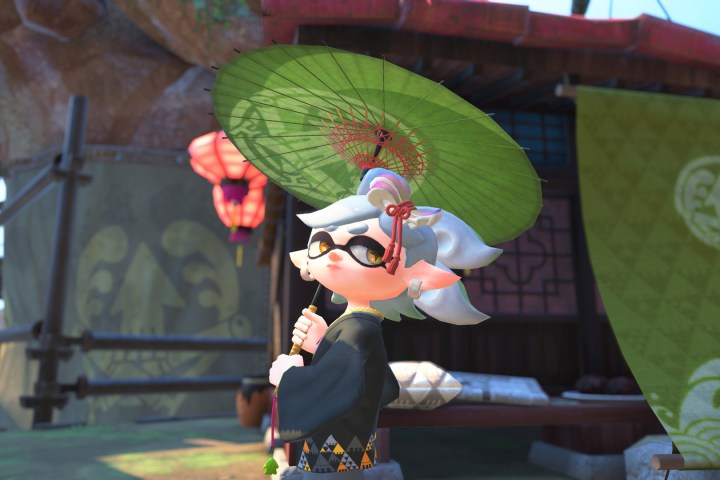Marie under and umbrella.
