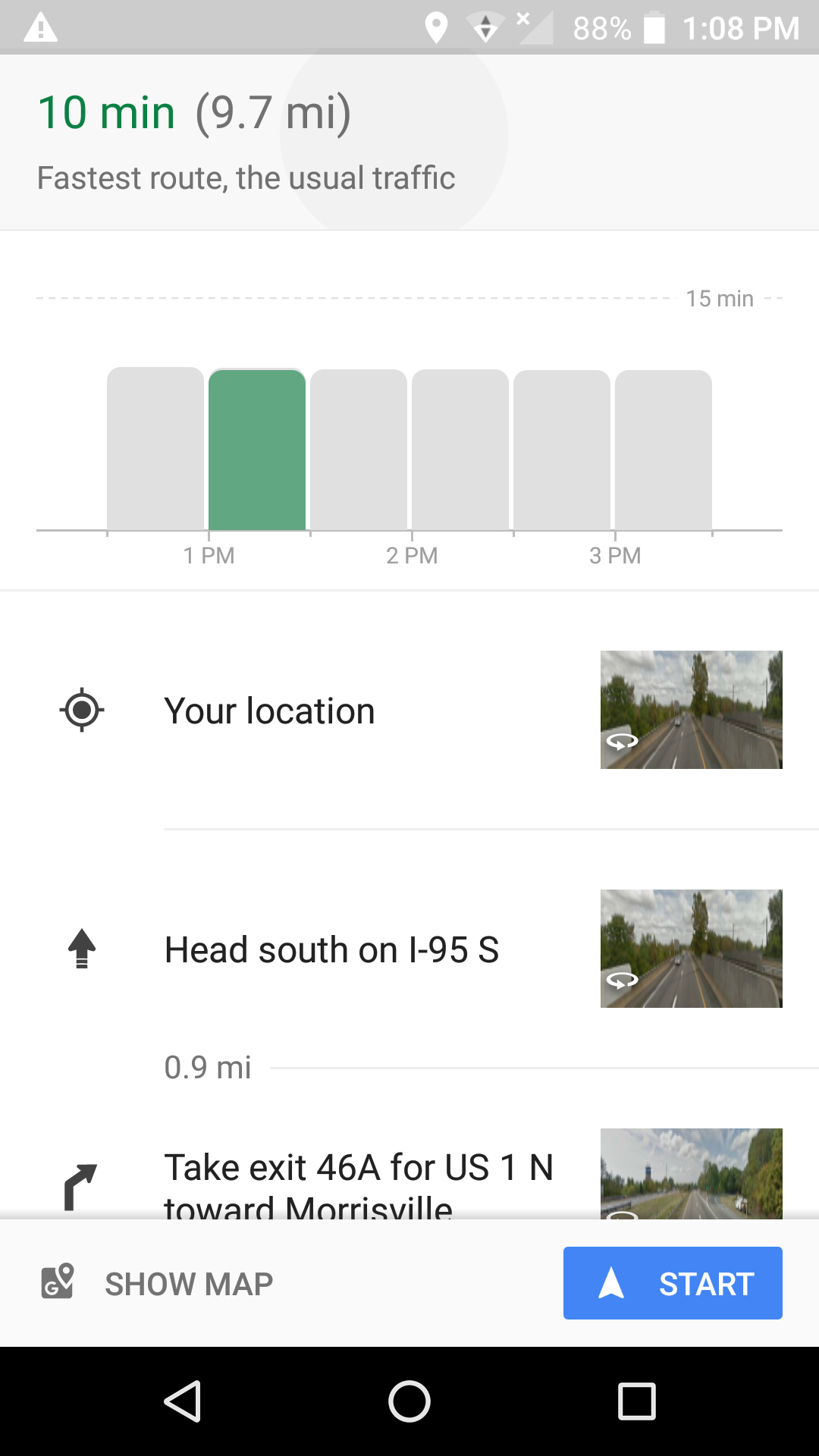 google maps time travel android