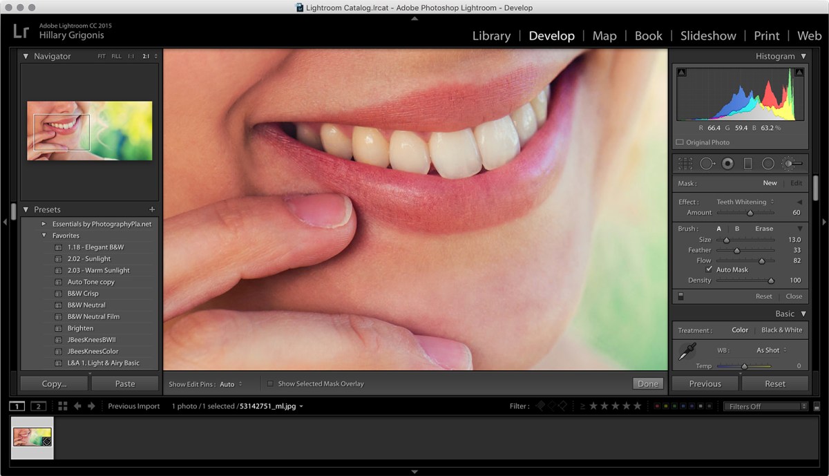 How to whiten teeth in Photoshop
