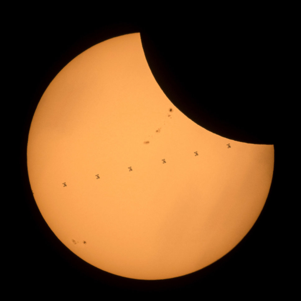 best solar eclipse photos composite iss nasa