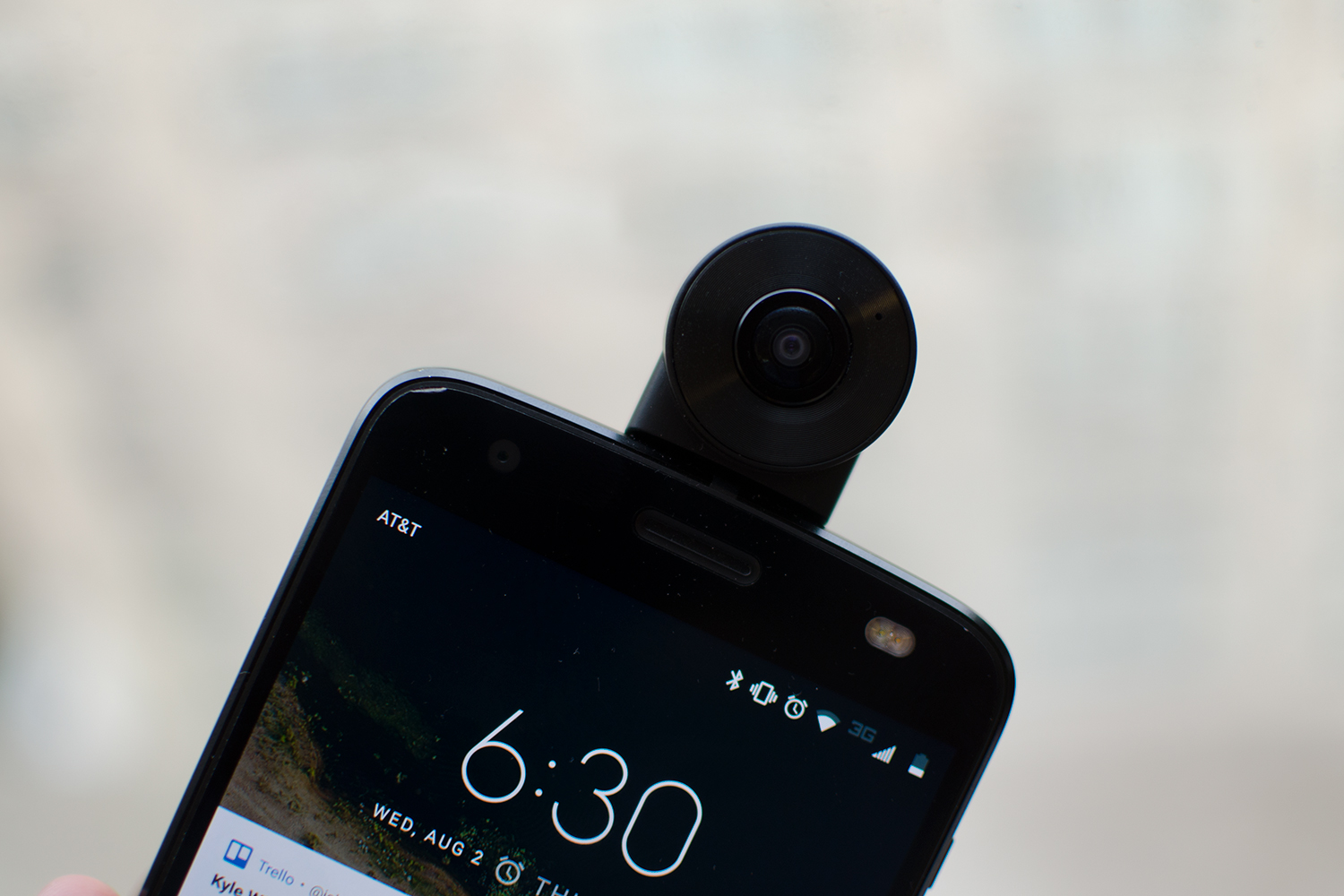 Moto 360 Camera close up
