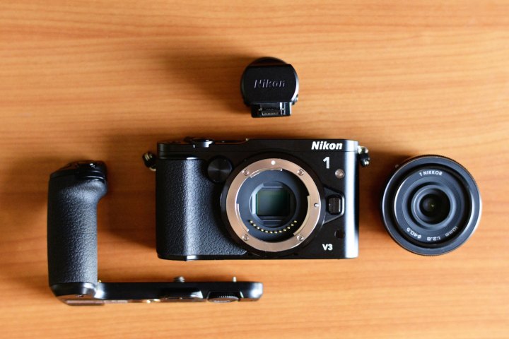 Nikon 1 V3 with accessories