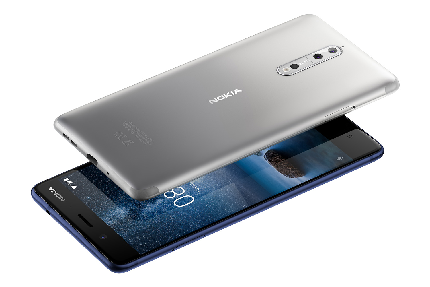 Nokia 8 steel and blue