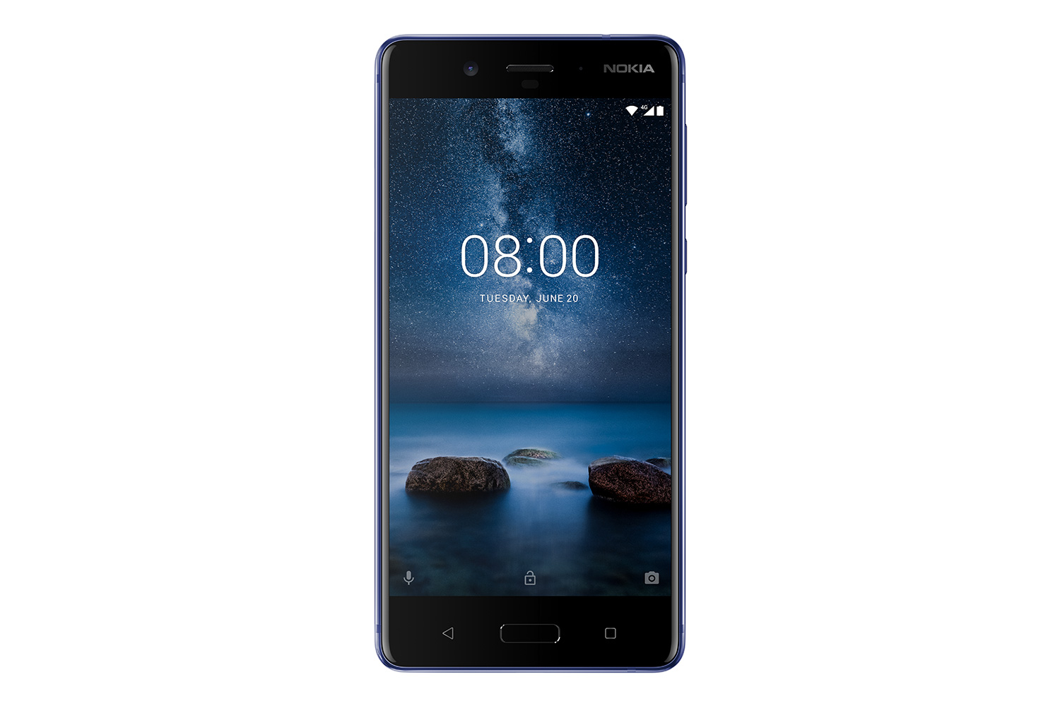 Nokia 8 polished blue front
