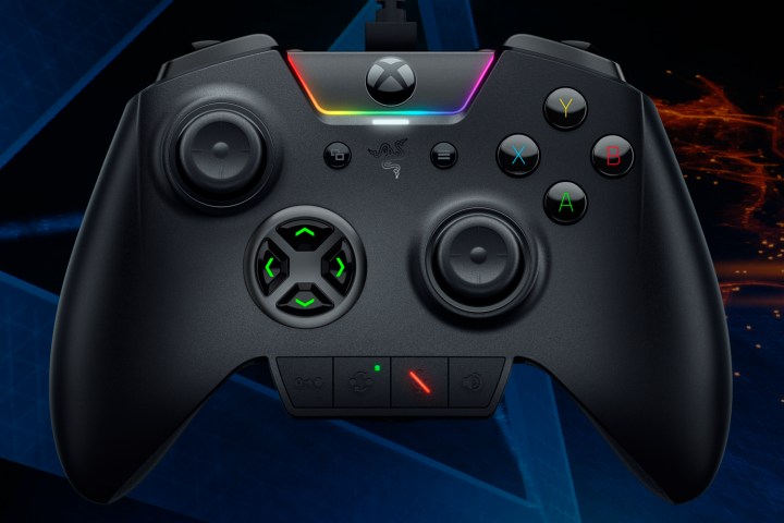 Top view of Razer Wolverine Ultimate controller.