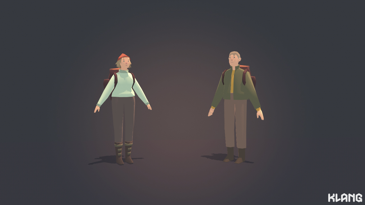 Seed Concept Art featuring male and female character examples