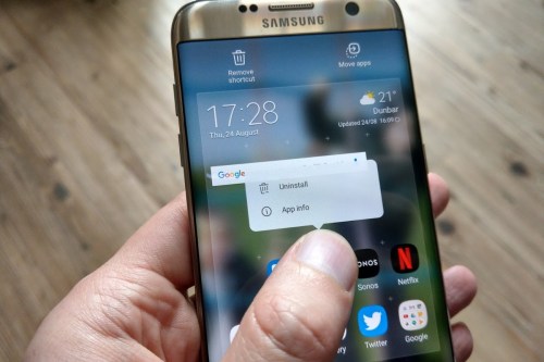 How to uninstall Android app on a Samsung phone