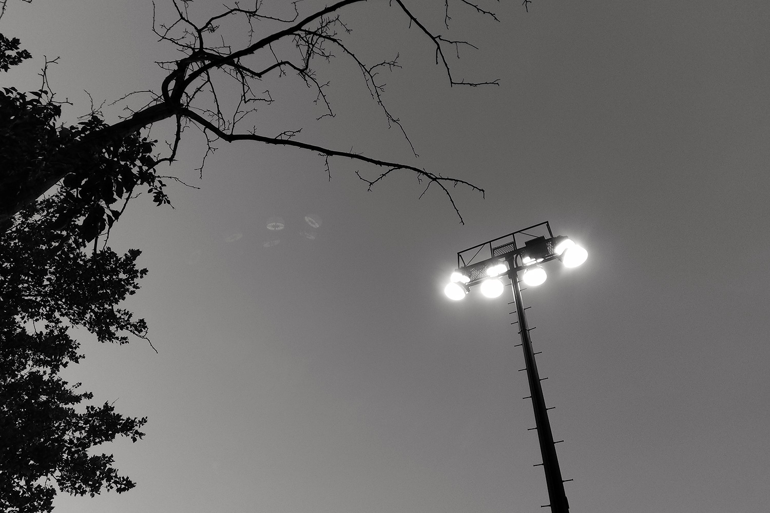 Essential Phone review camera samples stadium light bw