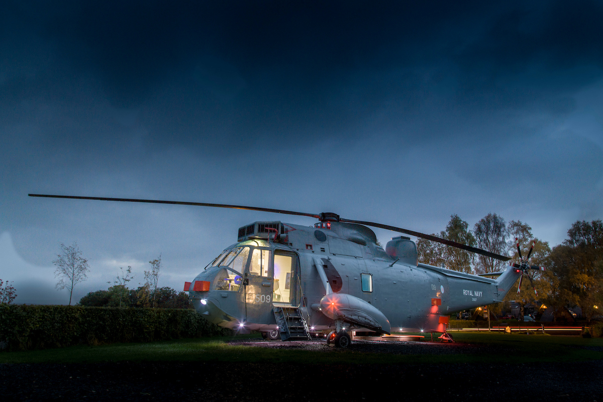 helicopter glamping