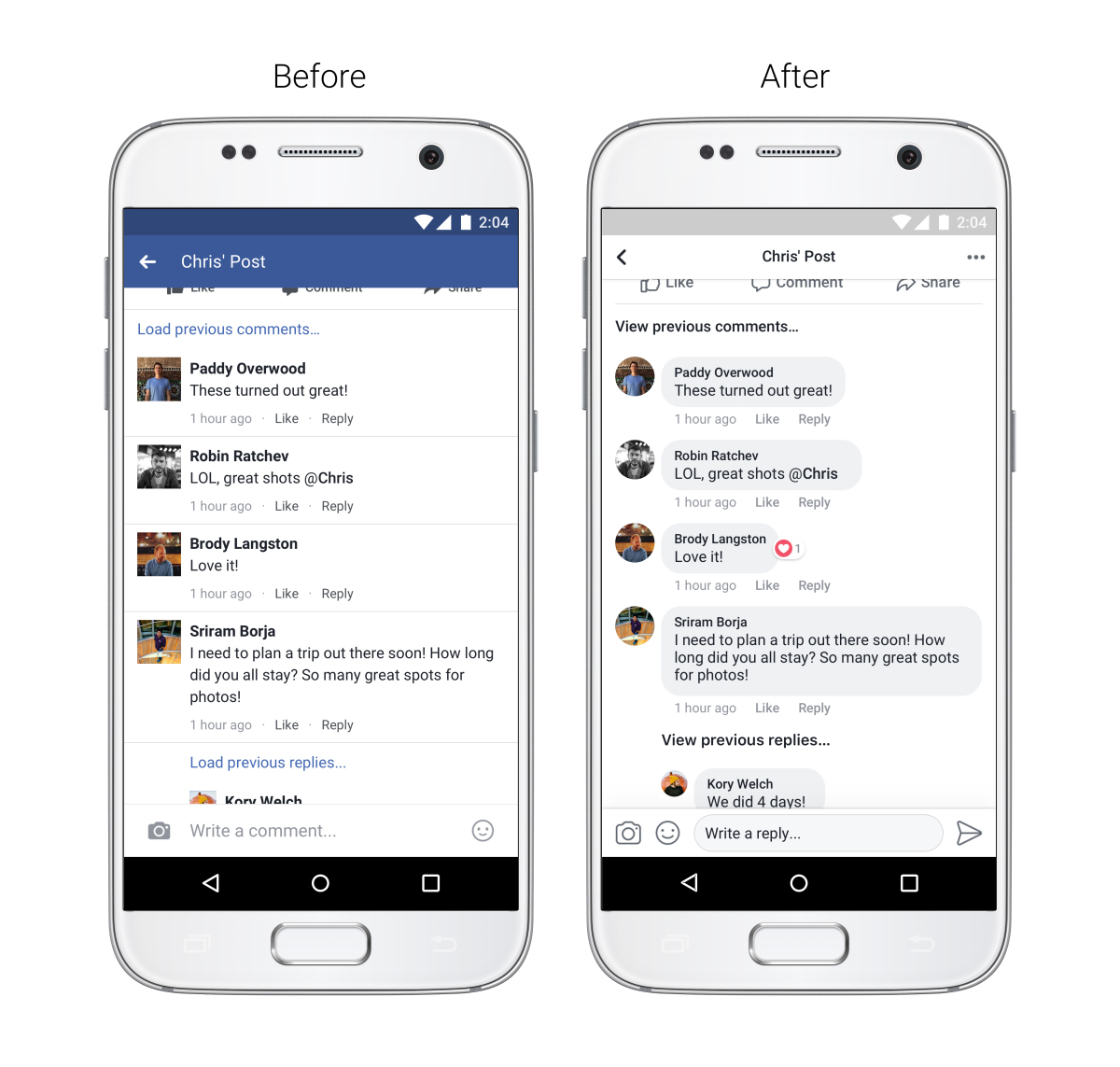 facebook redesign messenger look pr comments